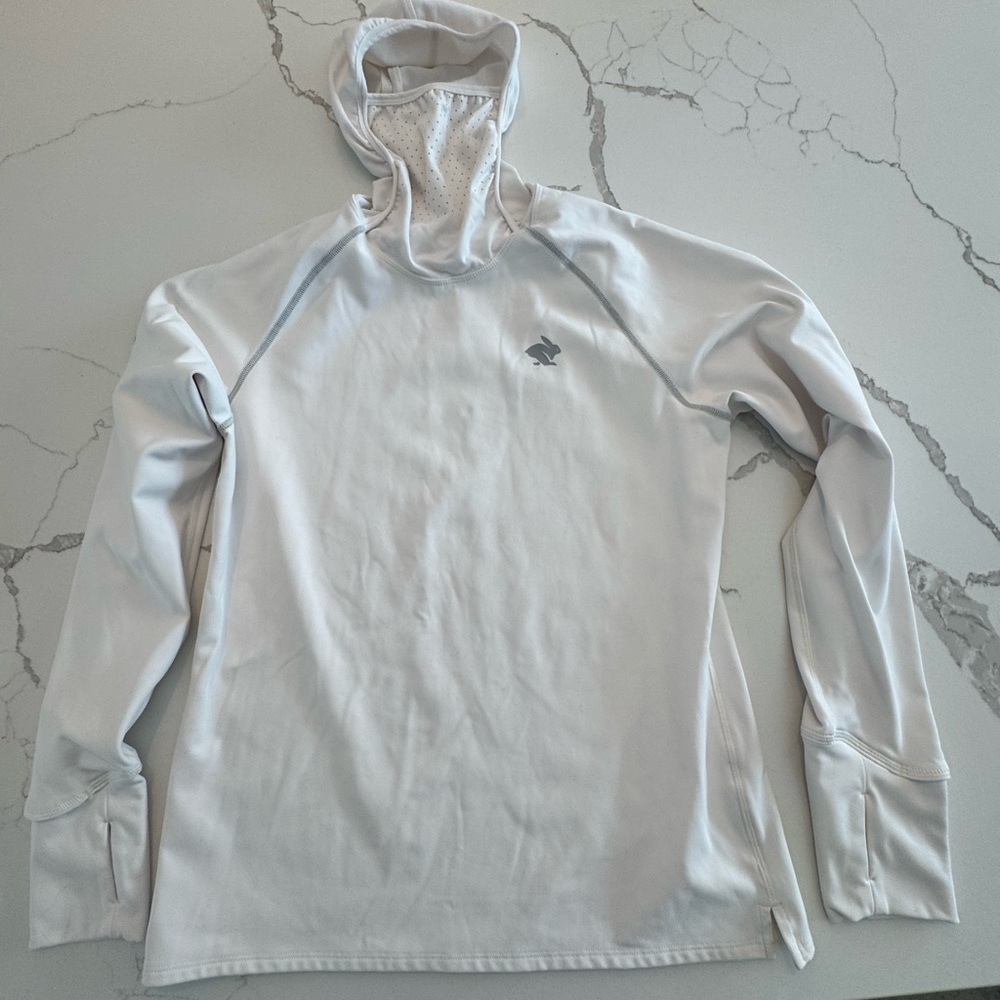 Run in Rabbit Cacoon long sleeve hooded running top